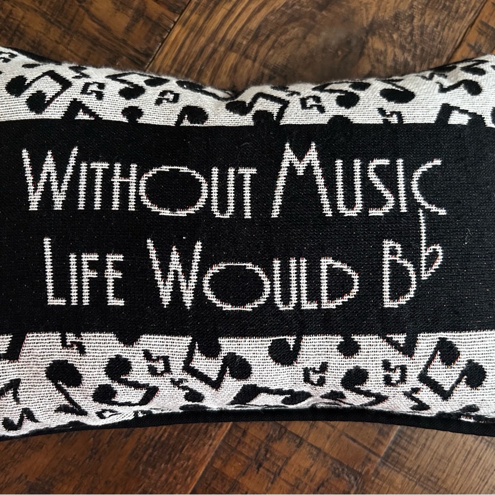 Without Music Life Would Bb Pillow